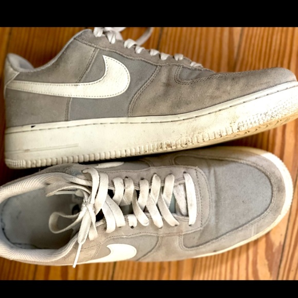 NIKE AIR FORCE 1 07 PREMIUM 3x1 DENIM Grey SZ 10 - Picture 2 of 3